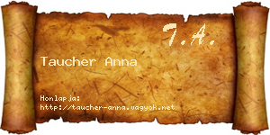 Taucher Anna névjegykártya